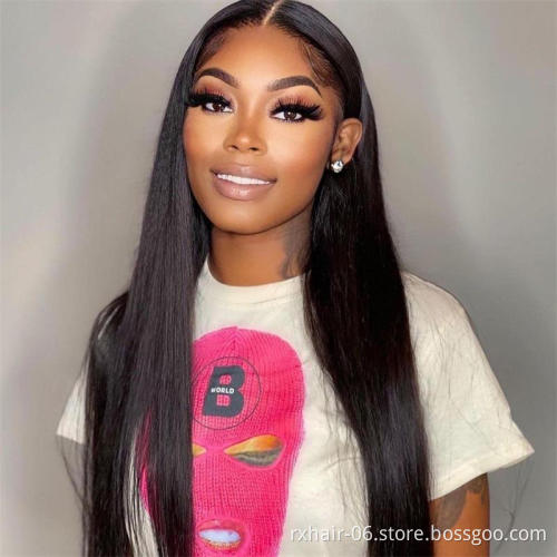 Film HD Swiss Lace Human Hair Wigs, Cheap Wholesale Raw Indian Wig Vendors, Transparent Lace Front Wig For Black Women